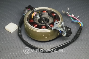 Зажигание в сборе с маховиком (генератор) (8 катушек) 157FMI (125CC),162FMJ (150CC)  