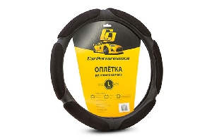 Оплетка руля (S) спонжевая, 6 подушек (алькантара) CAR PERFORMANCE 