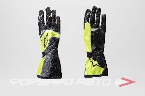 Перчатки для картинга TECH-1 K RACE S v2 CORPORATE (S, антрацит/желтый) ALPINESTARS 