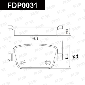 Колодки тормозные FAP FDP0031