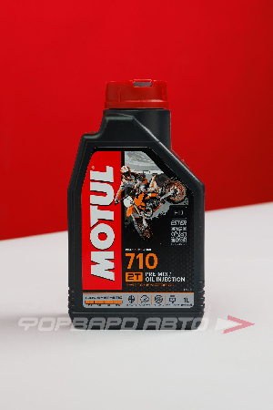 Масло моторное 1л, 2T 710 100% Sint.Ester AS ТС JASO FD ISO-L-EGD (с) MOTUL 104034