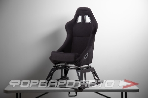 Сиденье спортивное - нерегулируемое "ковш" + салазки, черное, ткань <> JBR1028 Black