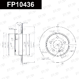 Диск тормозной FAP FP10436