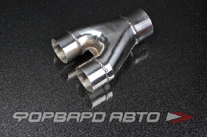 Патрубок выхлопной системы Y-pipe 76 - 64/64 * 205 мм нержавеющая сталь AUTOBAHN88 