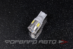 Лампа светодиодная 24V W5W (T10) 6 SMD с линзой, белая SKYWAY S08202029