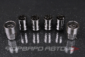 Купить Секретки для колес гайки 14*1,5*36 мм, конус,  черный хром, 19-21 мм ВЕКТОР 726448F2 BC Секретки для колес гайки 14*1,5*36 мм, конус,  черный хром, 19-21 мм ВЕКТОР 726448F2 BC