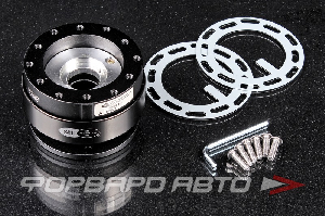 Адаптер для рулевого колеса быстросъемный Quick Release Gen 2.0 - Black Body / Chrome Ring SFI Spec NRG SRK-200-1BK