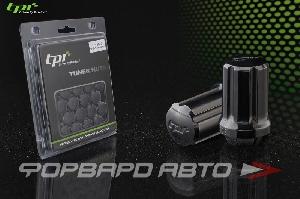 Гайки колесные 12*1,25*33 конус, 20 шт. и спецключ, сталь, чёрные TPI C213344SD