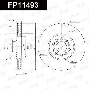 Диск тормозной FAP FP11493