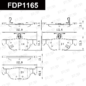 Колодки тормозные FAP FDP1165