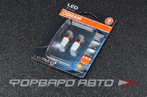 Лампа светодиодная 12V W5W (T10, без цоколя) 2000K Оранжевая OSRAM 2855YE-02B