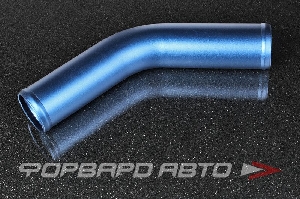 Патрубок алюминиевый 51 мм 45 градусов синий AUTOBAHN88 