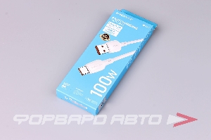 Кабель USB Type-C 100W 6А (белый) 1м BOROFONE BX93