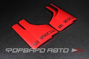 Брызговики универсальные, малые, красные, 4шт. SPARCO 