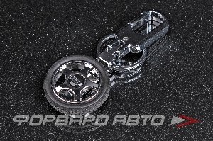 Брелок "КОЛЕСО" хром+каучук MELCO AA0354