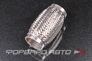 Гофра глушителя 45*230, Interlock (трехслойная усиленная) AISI 304 TIXONA P45230