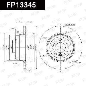 Диск тормозной FAP FP13345