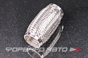 Гофра глушителя 55*150, (Interlock) трехслойная (AISI 304) TIXONA P55150