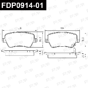 Колодки тормозные FAP FDP0914-01