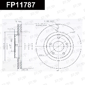 Диск тормозной FAP FP11787