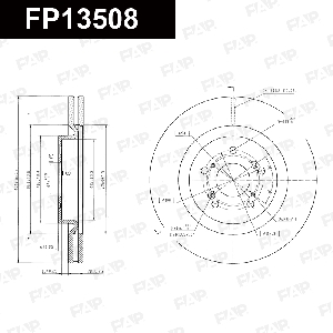 Диск тормозной FAP FP13508