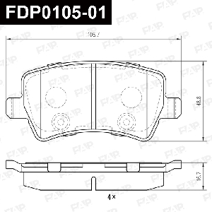 Колодки тормозные FAP FDP0105-01