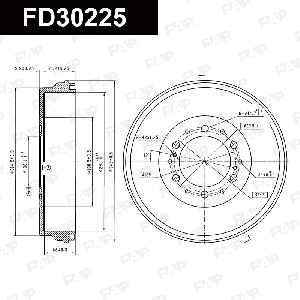 Диск тормозной FAP FD30225