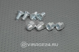 Болты крепления номера декоративн. хром (4шт), крепления рамки к авто М6+гайка ДЕЛЬТА-ПРО АВ-026