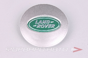 Колпачок ступицы для литых дисков Land Rover, D48/62мм, Silver/Green <> Land Rover, 48-50/62.7