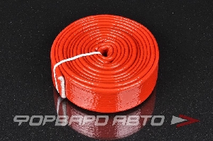 Термоизоляция шлангов и проводов с силиконовым покрытием 25,4 мм 3 метра, красная (Fireflex Silicone Fiberglass 1") TECHFLEX 