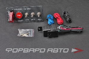 Панель зажигания (66*150) 4 тумблера 1 кнопка  3018