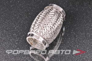 Гофра глушителя 40*100 (Interlock) трехслойная (AISI 304) TIXONA P40100