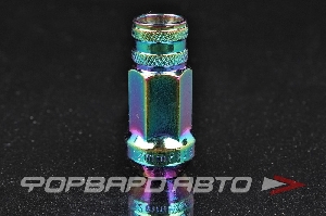 Гайка колеса 12*1,25*47 конус с выступом, открытая, ключ на 17, сталь, хром ВЕКТОР 300944 Ti