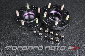 Проставки колесные 25 мм, 5*114,3*12*1,5 HUB = 64,1 -> 73,0 черные, +10 гаек, (Honda) TPI TPI-SP52