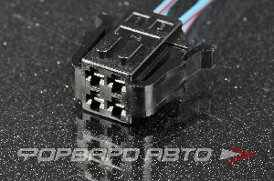 Разъем 4-х контактный моторедуктора задего стекла (с проводами) CARGEN AX472