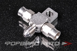 Купить Фитинг AN3 тройник, под тефлоновый шланг PTFE, ухо для крепления AB88  Фитинг AN3 тройник, под тефлоновый шланг PTFE, ухо для крепления AB88