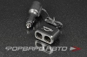 Разветвитель прикуривателя на 2 гнезда + 1гнездо с удлинит. KS-AUTO 