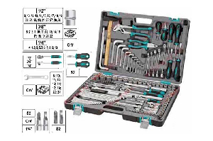 Набор инструментов 142 предмета 1/2"-3/8"-1/4" пласт.кейс STELS 14107