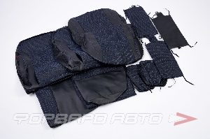 Чехлы на сиденья, универсальные (11предм.5подгол.) с поролоном, экокожа "ATOM COMFORT" CARFASHION 10963