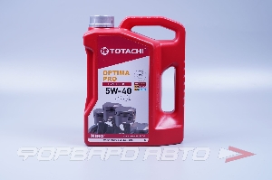 Масло моторное 5W40 4л, NIRO Optima Pro SL/CF (с) пласт. TOTACHI 1C604