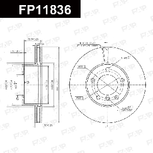 Диск тормозной FAP FP11836