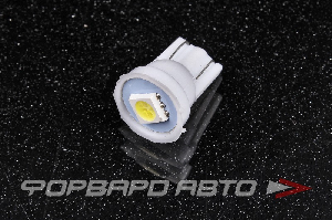 Лампа светодиодная 12V T10 1SMD короткая, белая Китай 