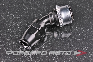 Фитинг AN10 45°, под шланг тефлоновый PTFE, быстросъемный (quick release) "мама" (female) AB88 