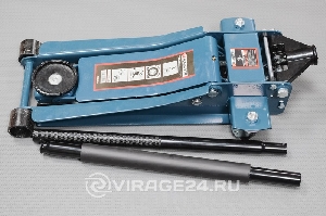 Домкрат подкатной 3т 75-510мм низкопрофильный 2-штоковый FORSAGE Т830018