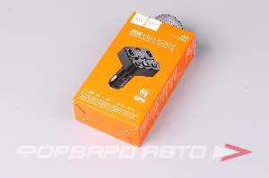 Модулятор MP3 + FM трансмиттер с bluetooth,  (1C1A), TF card, цвет черный HOCO E87