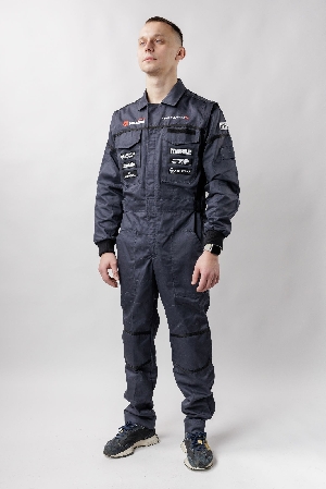 Комбинезон автомеханика, FORWARD RACING, черная полоса (смесовая ткань) FORWARD RACING wear 