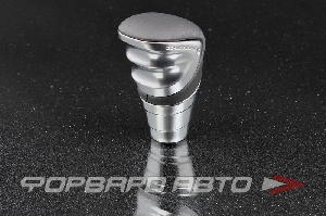 Ручка КПП (кожа) черный + серебро CARMATE 