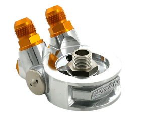 Проставка адаптер под масляный фильтр с термостатом (70-80 C), входы и выходы М18*1,5 мм - AN10, M20*1,5 GREDDY GREX