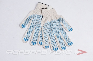 Перчатки х/б с ПВХ Точка 4 нити класс 10 ГОСТ <> 