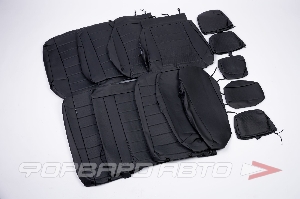 Чехлы на сиденье TOYOTA-Corolla Sd 13- (черн+темн.сер) АВТОПИЛОТ Sd 13